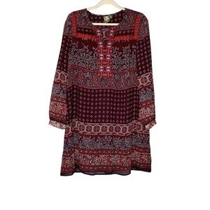 One September purple and red sheer paisley‎ dress. SizeS